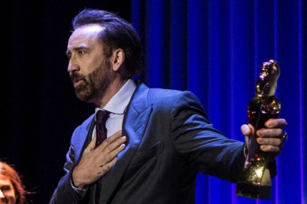 Mandatory Credit: Photo by Quique Garcia/EPA-EFE/REX/Shutterstock (9916391e) US actor Nicolas Cage speaks after receiving the Honorary Lifetime Achievement Award at the 51st Sitges International Fantastic Film Festival, in Sitges, Spain, 06 October 2018. The festival runs from 04 to 14 October. 51st Sitges Fantastic Film Festival, Sitges (Barcelona), Spain - 06 Oct 2018